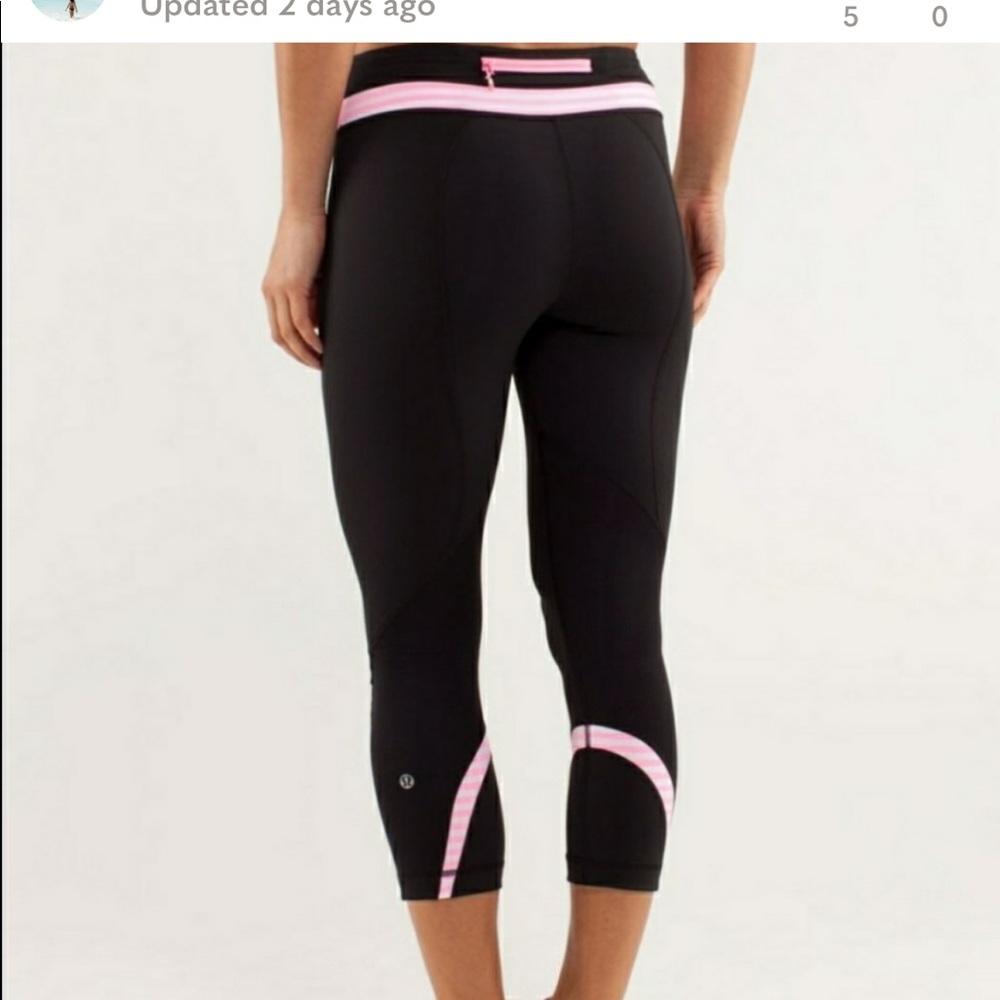 Lululemon Athletica Black and Pink Leggings